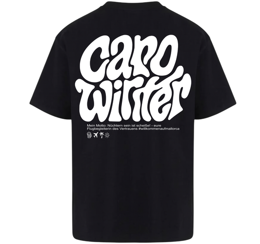 Caro Winter Oversized T-Shirt – Black & White Edition