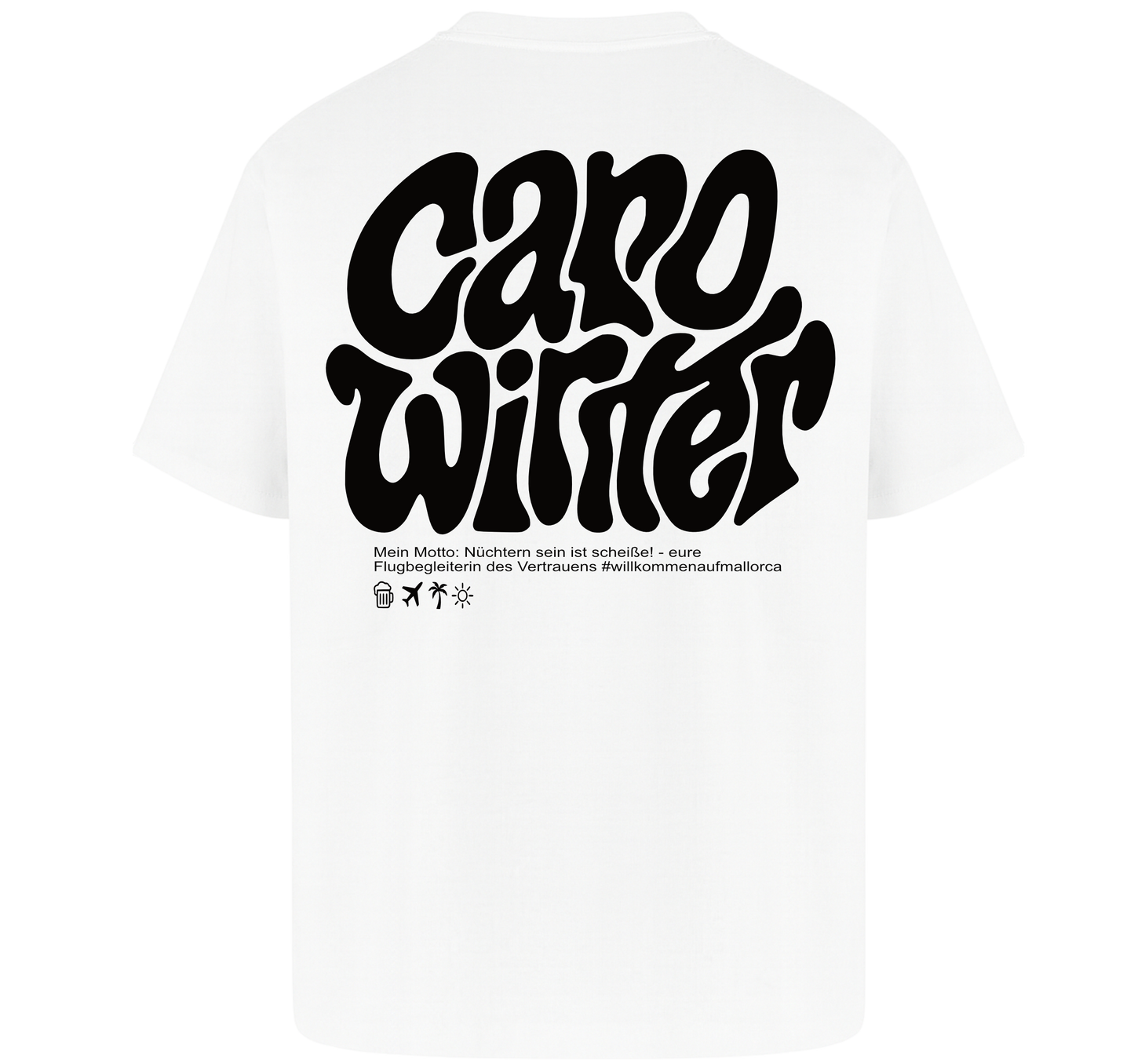 Caro Winter Oversized T-Shirt – Black & White Edition