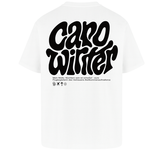 Caro Winter Oversized T-Shirt – Black & White Edition